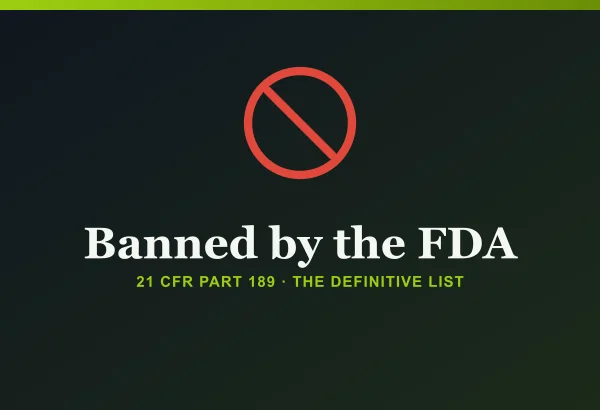 Banned Ingredients by the US FDA: The Definitive 21 CFR 189 List