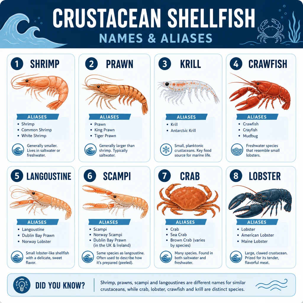 The Complete List of Hidden Crustacean Shellfish Names