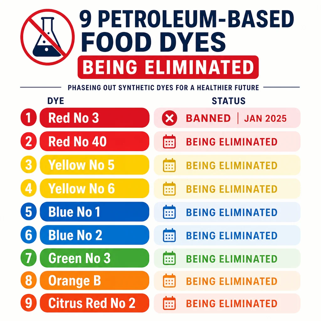 Which Dyes Are in Each Regulatory Lane