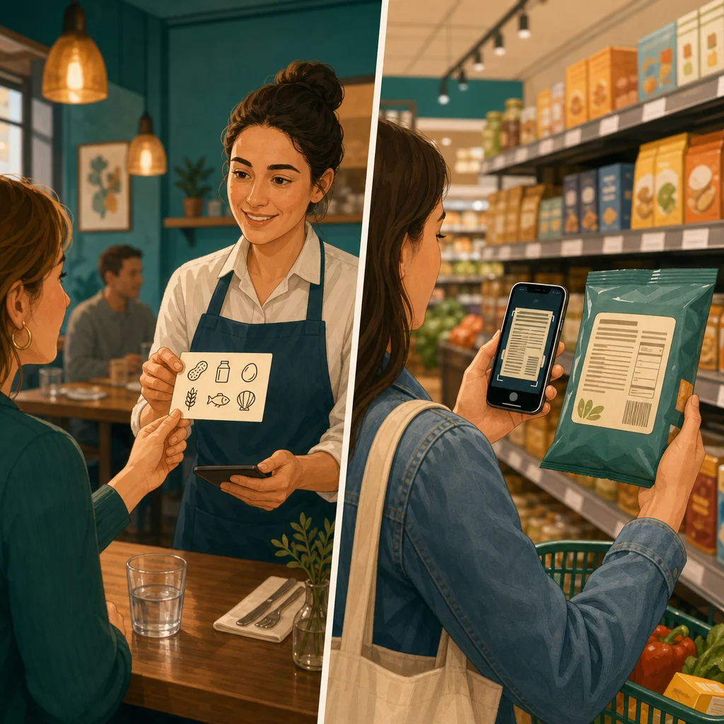 Allergy Card vs Label Tool at a Glance