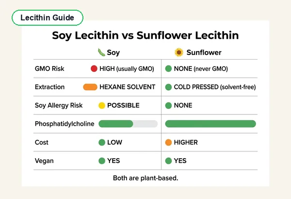 Is Lecithin Vegan? Soy vs Sunflower vs Egg — Label Guide