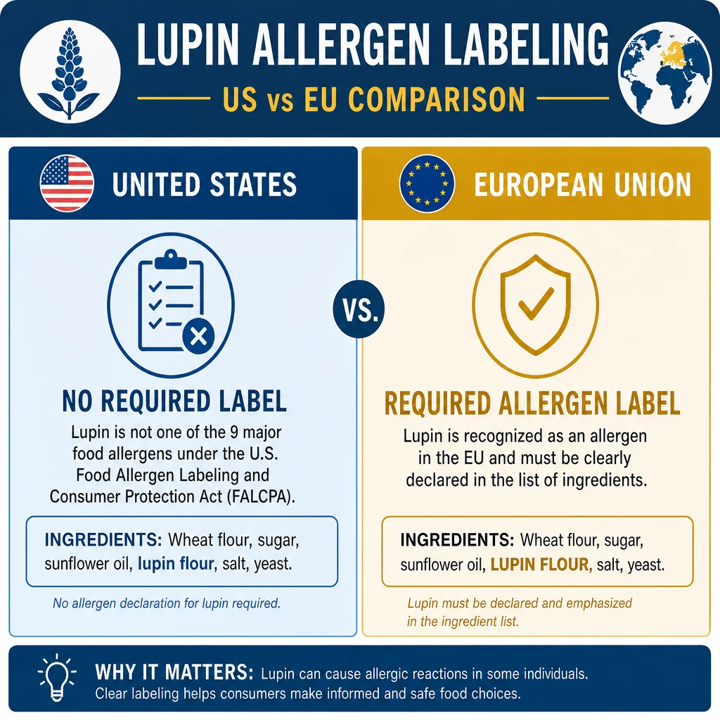 Reading EU and Australian Labels for Lupin