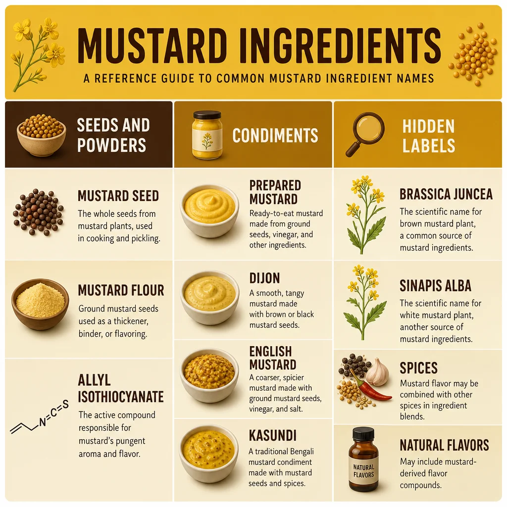 Every Name for Mustard on a Food Label
