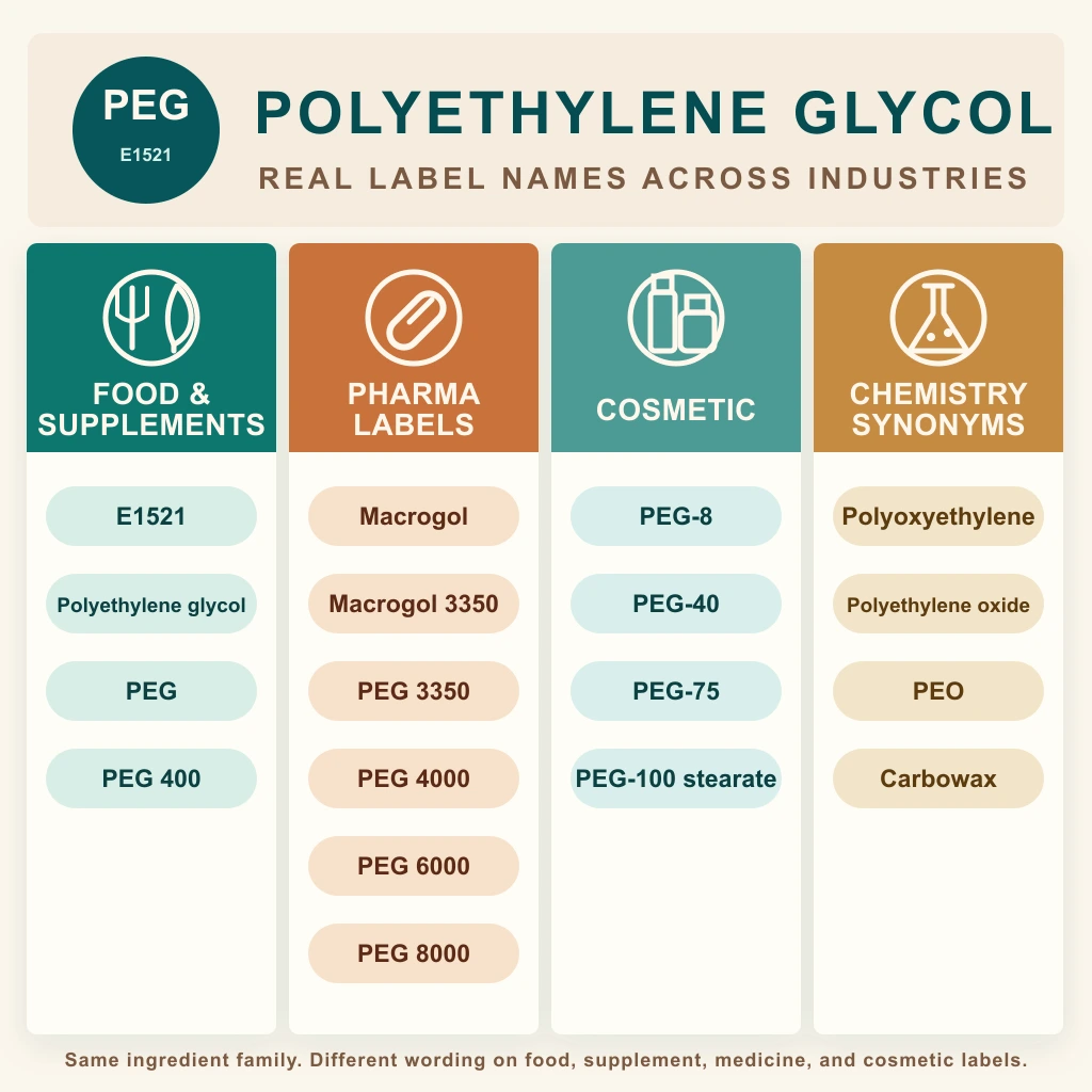 Every Hidden Name for PEG on a Label
