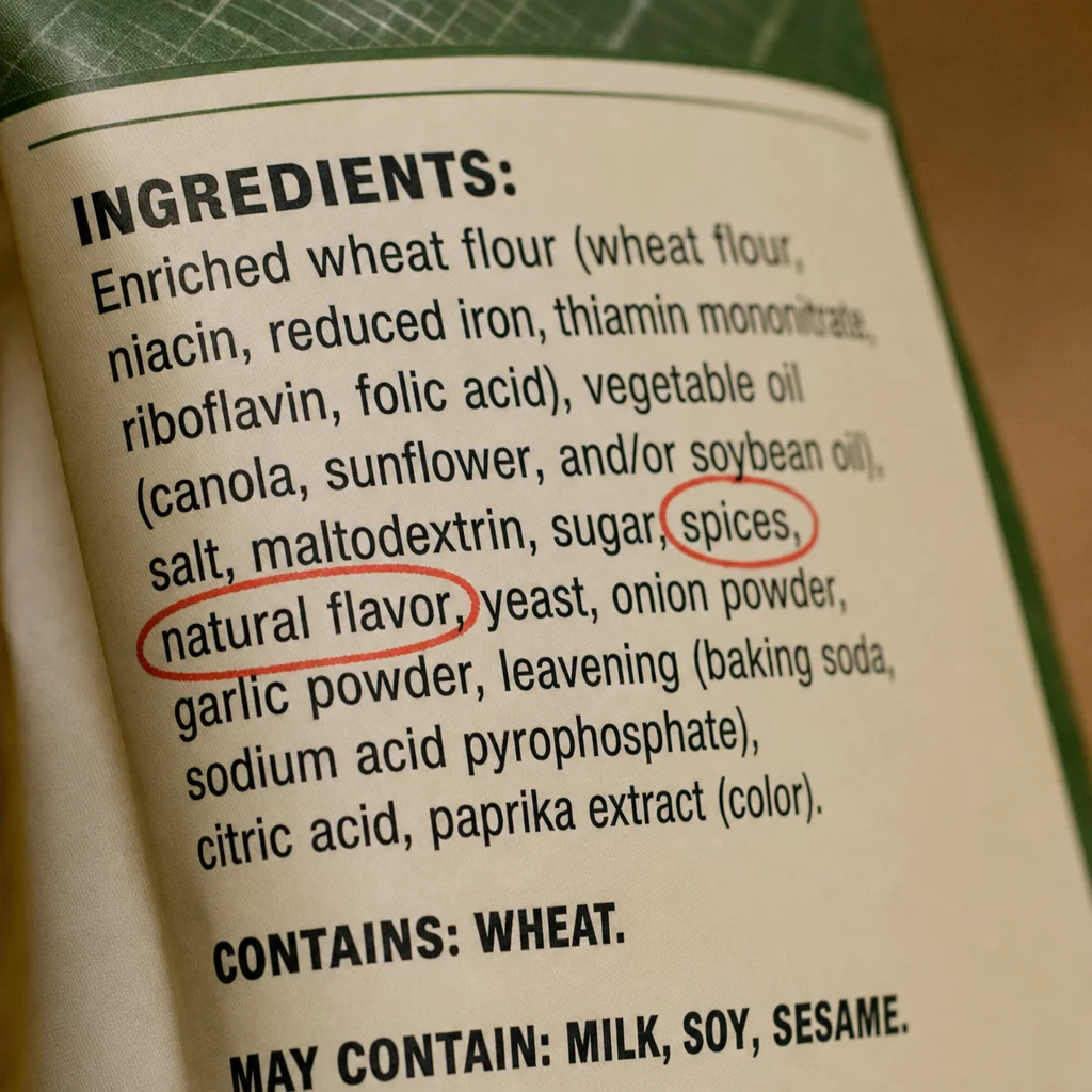 Onion and Garlic on Labels: The Hidden Forms