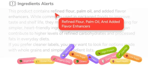 Family food notes feature showing multiple saved notes in one scan